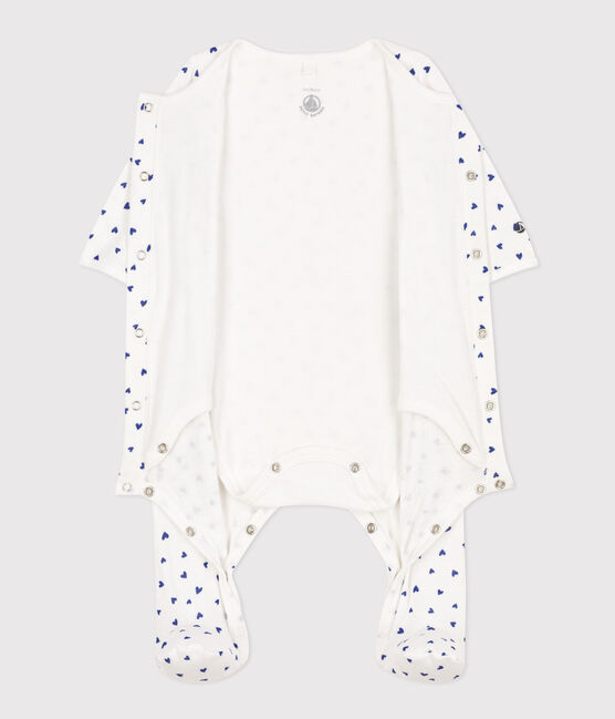 Bodyjama de túbico con corazones blanco MARSHMALLOW/ NEWBLEU