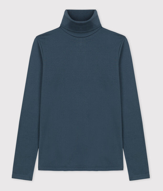 Camiseta L'ICONIQUE abrigada con cuello vuelto para mujer gris