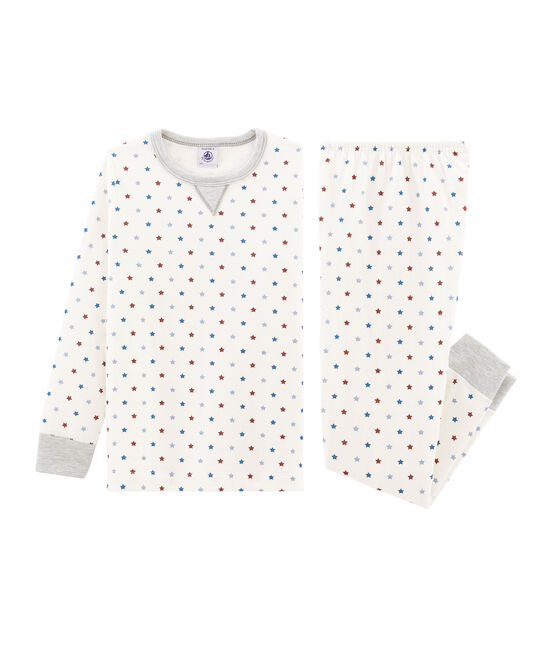 Pijama de tela túbica para niño blanco MARSHMALLOW/blanco MULTICO