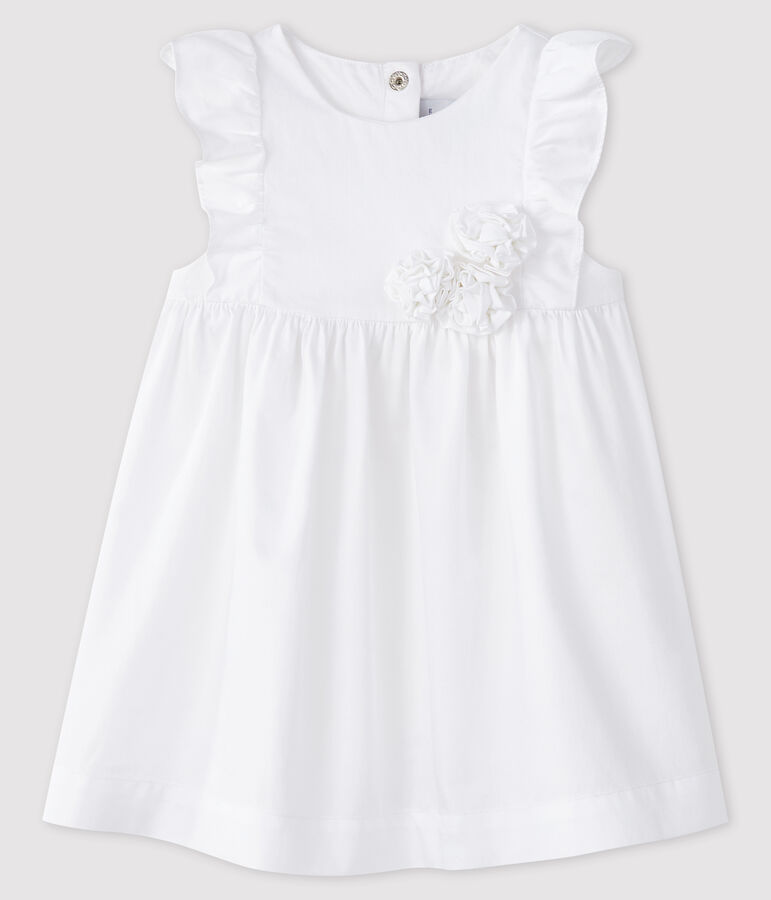 Vestido de ceremonia para beb&eacute; ni&ntilde;a blanco