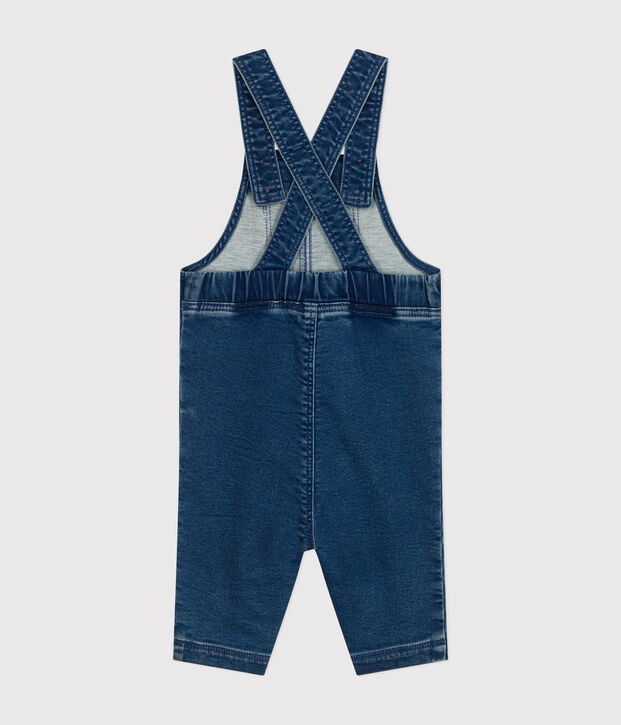 Peto largo de tejido denim para beb&eacute; azul