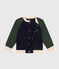 Chaqueta de béisbol de muletón de niño azul SMOKING/blanco MULTICO