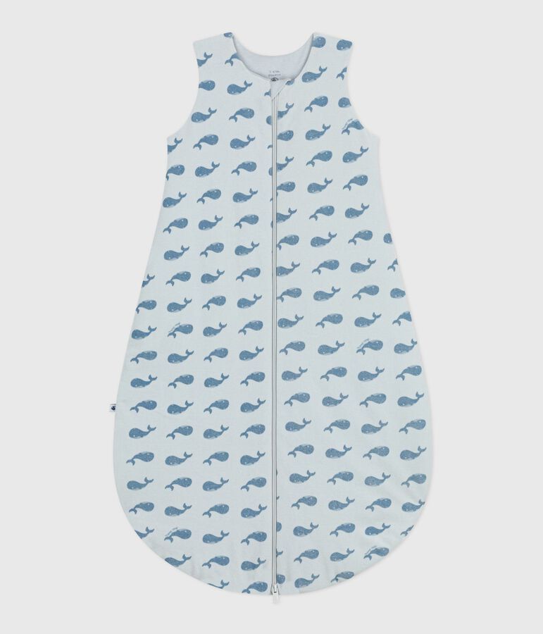 Saco de terciopelo para beb&eacute; con estampado de ballena TOG 3 azul/azul