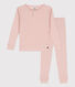 Pijama liso de algodón y lyocell para niño/niña