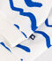 Sudadera de algodón con estampado de tiburón para bebé azul MARSHMALLOW/ PORCELANA