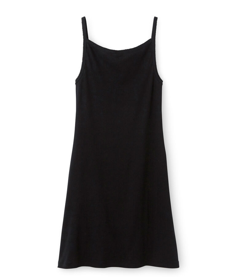 Chemise &agrave; bretelles femme coton/laine/soie negro