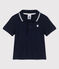 Polo de manga corta de canalé de bebé niño azul SMOKING