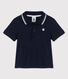 Polo de manga corta de canalé de bebé niño