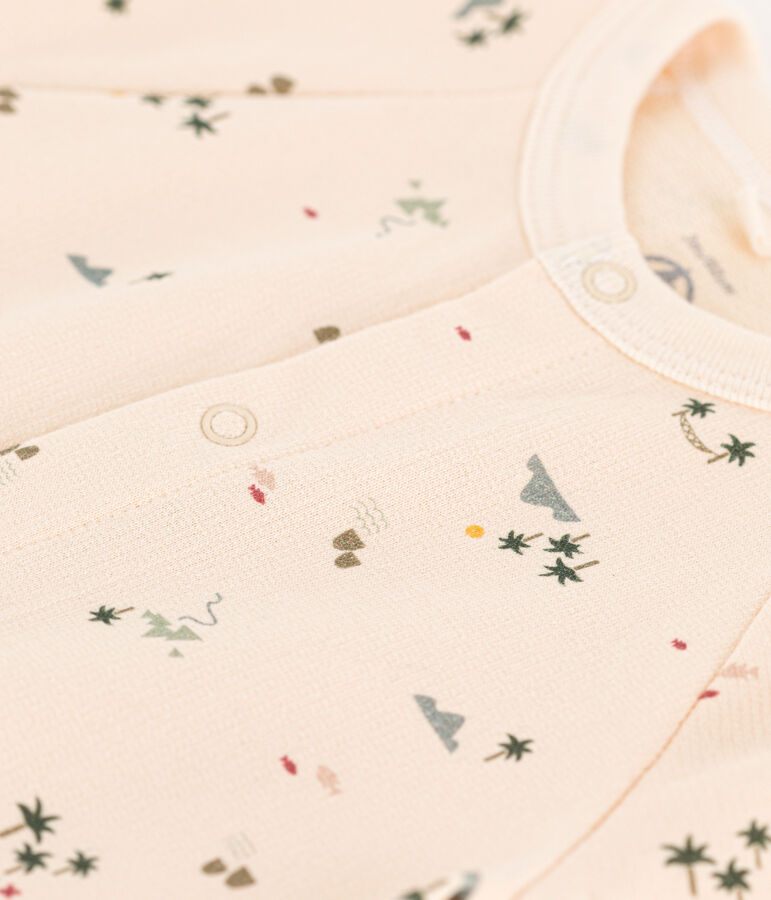 Mono largo de mulet&oacute;n estampado para beb&eacute; crudo/multicolor