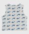 Chaleco reversible de algodón con estampado de ballenas para bebé CO2/ ADRIATIC