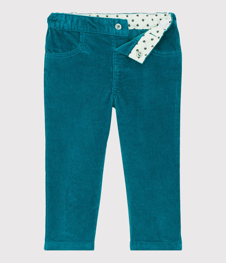 Pantal&oacute;n de terciopelo de beb&eacute;. azul