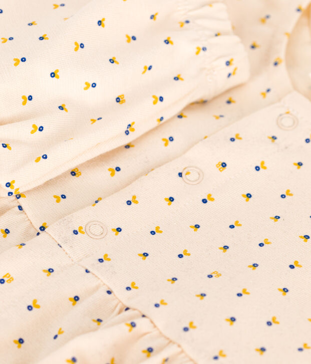 Vestido sin mangas con bombachos de jersey ligero de beb&eacute; crudo/multicolor