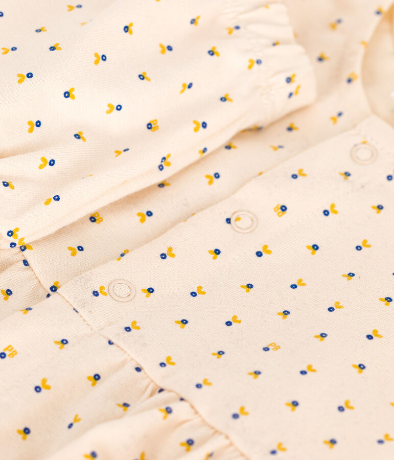 Vestido sin mangas con bombachos de jersey ligero de beb&eacute; crudo/multicolor