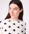 Pijama de rizo de algodón con estampado de corazones para mujer azul MILK/ SOIR