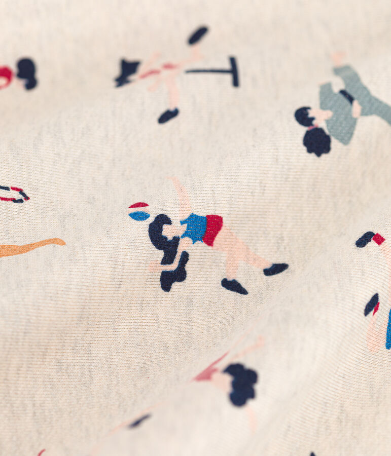 Falda de felpa para ni&ntilde;a beige/multicolor