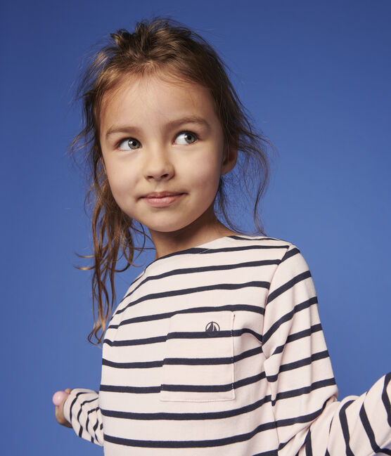 Camiseta de algodón de niña/niño rosa MINOIS