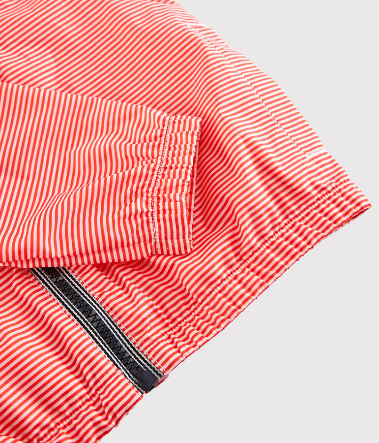 Cortavientos de poli&eacute;ster reciclado de ni&ntilde;a/ni&ntilde;o rosa/blanco