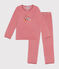 Pijama infantil liso de terciopelo rosa ROSEWOOD