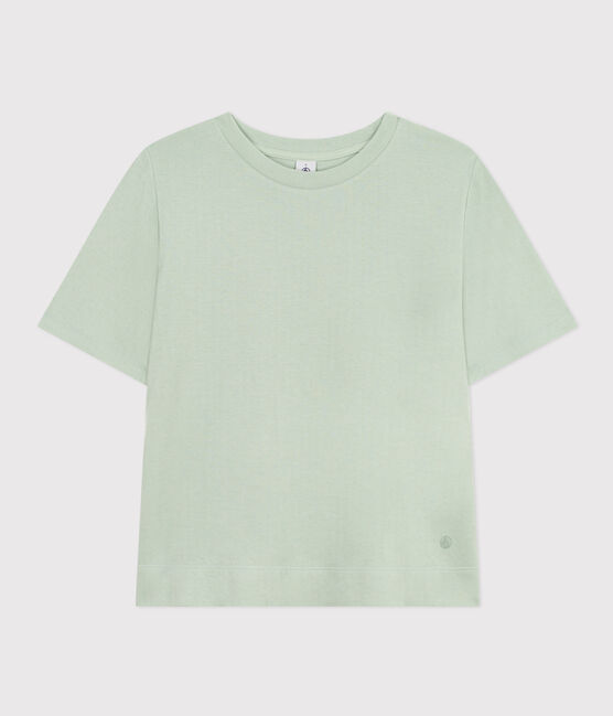 Camiseta la Boxy de algodón de mujer verde HERBIER