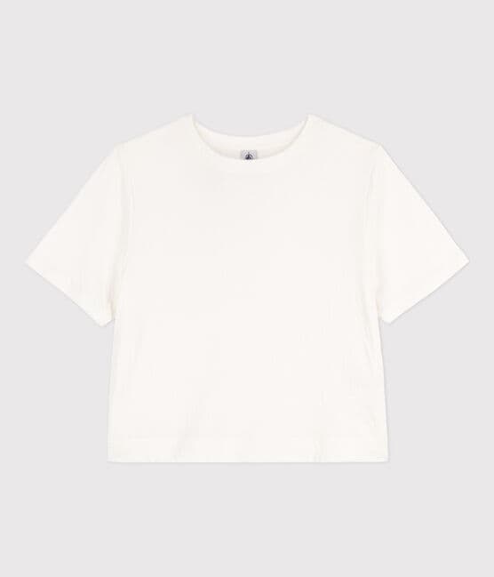 Camiseta LE BOXY de algodón para mujer blanco MARSHMALLOW
