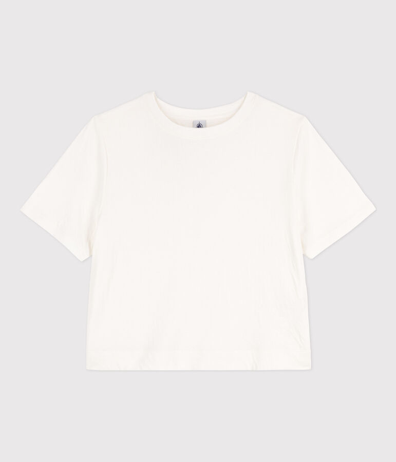Camiseta LE BOXY de algod&oacute;n para mujer blanco