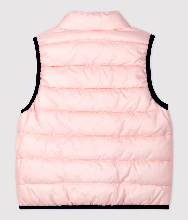 Chaqueta alcolchada para beb&eacute;, reversible, sin mangas y de poli&eacute;ster reciclado rosa