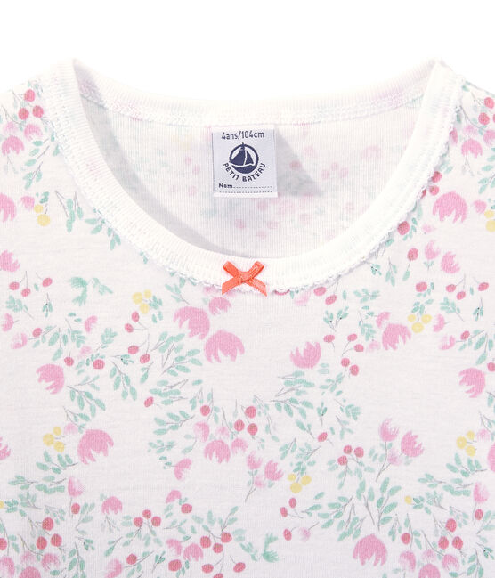 Camisón de manga larga estampado para niña blanco ECUME/blanco MULTICO