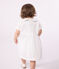 Vestido blanco de algodón, pololo y detalles calados para bebé blanco ECUME