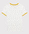 Camiseta de cuello redondo de lunares de algodón de mujer blanco MARSHMALLOW/ MALLARD
