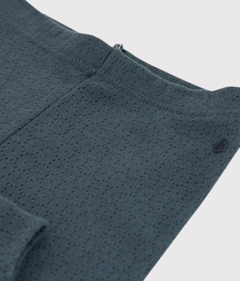 Leggings de algod&oacute;n calado para beb&eacute; gris