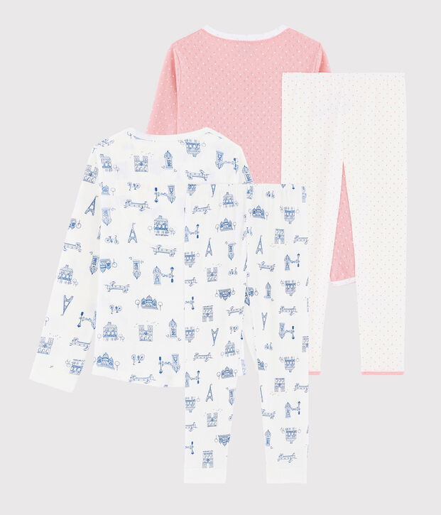 Juego de 2 pijamas de punto para ni&ntilde;a peque&ntilde;a multicolor
