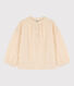 Blusa de gasa de algodón de niña