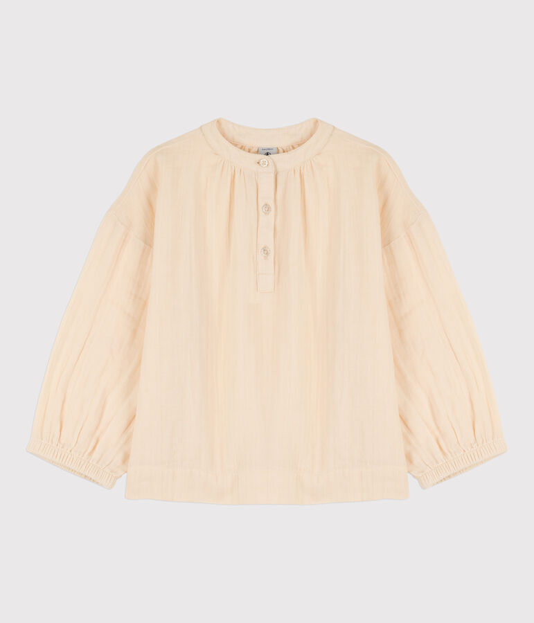 Blusa de gasa de algod&oacute;n de ni&ntilde;a crudo AVALANCHE