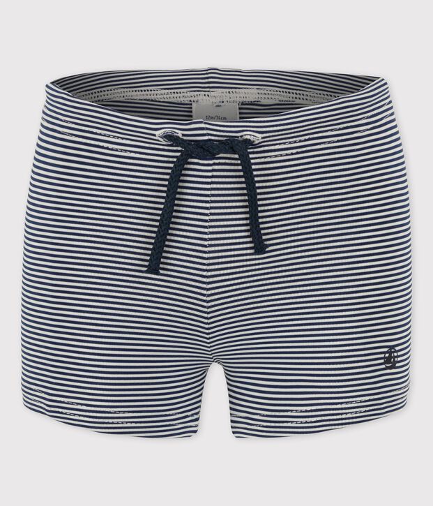 Ba&ntilde;ador de material reciclado de beb&eacute; azul/blanco
