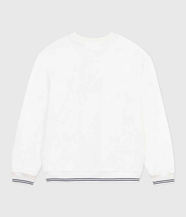 Sudadera estampada de algod&oacute;n para mujer blanco