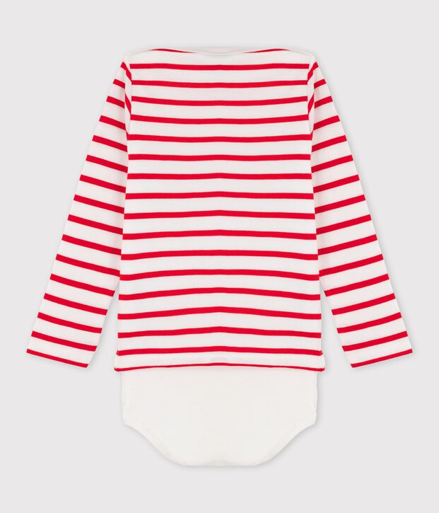 Camiseta con estampado de coraz&oacute;n para mujer blanco/rojo