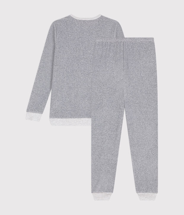 Pijama de terciopelo liso para adolescente CALCE = FUMEE CHINE