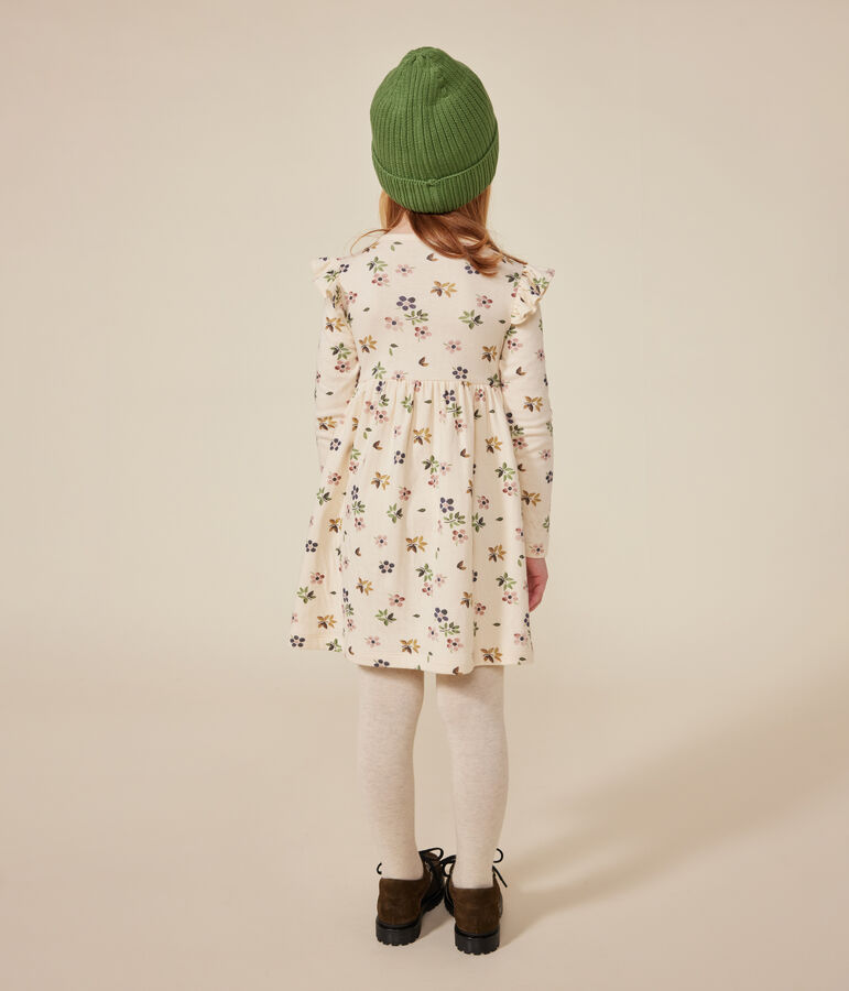 Vestido de t&uacute;bico de manga larga para ni&ntilde;a crudo/multicolor