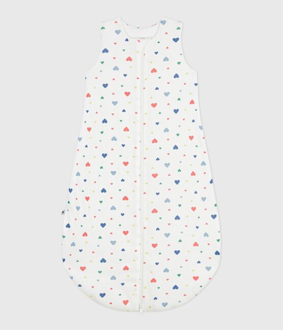 Saco para bebé de algodón con estampado de corazón TOG 2 blanco MARSHMALLOW/blanco MULTICO