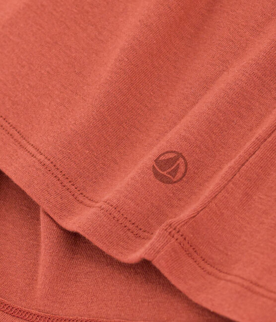Camiseta L'ICONIQUE de algodón con cuello redondo para mujer marron FAMEUX