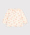 Blusa de bebé con estampado de pájaros de gasa de algodón blanco AVALANCHE/ MULTICO