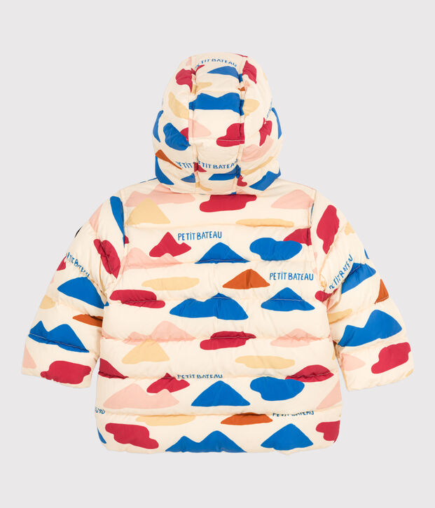 Chaqueta acolchada reciclada estampada para beb&eacute; crudo/multicolor