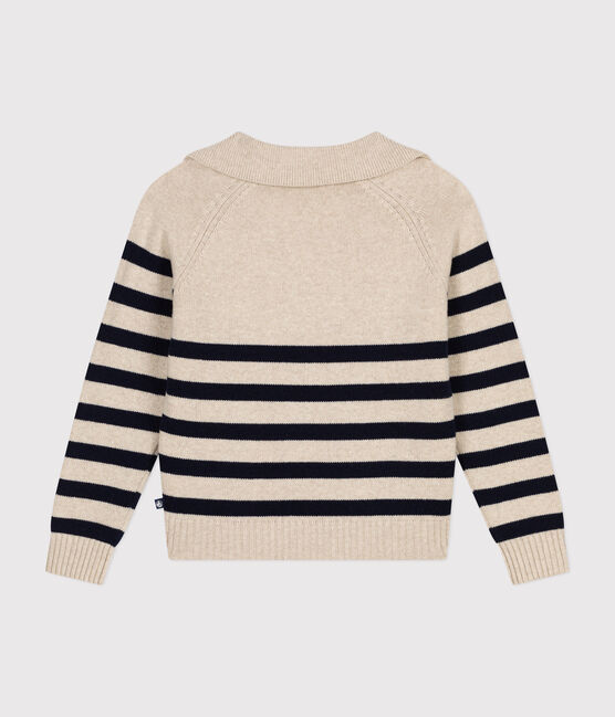 Jersey de lana de algodón para mujer blanco AVALANCHE/azul SMOKING