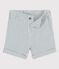 «Shorts» a rayas de tejido milrayas de bebé azul BRUT/blanco MARSHMALLOW