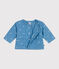 Chaqueta acolchada de algodón para bebé con estampado de florecitas azul ALASKA/blanco MARSHMALLOW