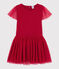 Vestido de manga corta para niña rojo TERKUIT