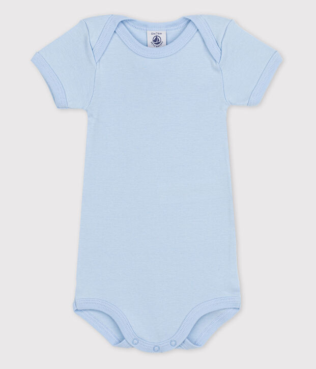 Bodi de manga corta de beb&eacute; ni&ntilde;a azul