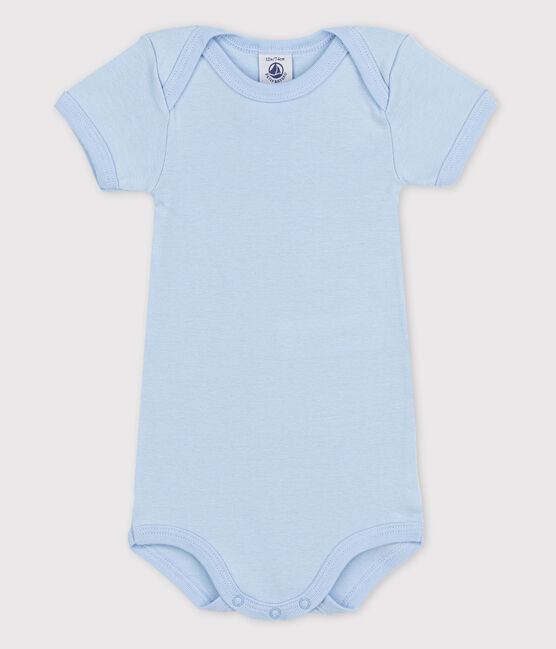 Bodi de manga corta de bebé niña azul JASMIN