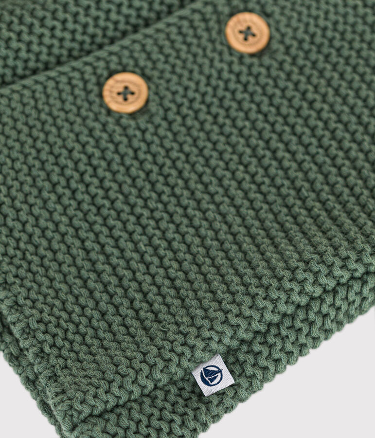 C&aacute;rdigan de punto bobo para beb&eacute; verde