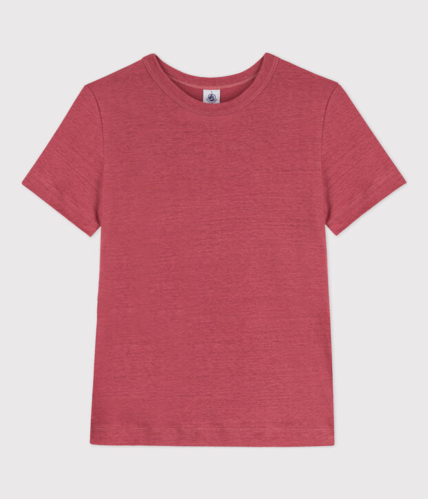 Camiseta L'ICONIQUE de lino de mujer rosa